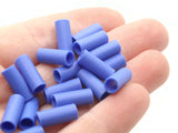 100 13mm Sky Blue Tube Beads Plastic Straw Beads Jewelry Making Beading Supplies Loose Beads Smileyboy