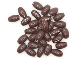 30 15mm Brown American Football Beads Rugby Ball Oval Beads Jewelry Making Beading Supplies Loose Beads to String