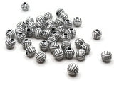 30 11mm Black and White Volleyball Beads Round Plastic Sports Beads Jewelry Making Beading Supplies Loose Beads to String