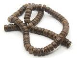 16 Inch 8mm Wood Heishe Beads Brown Rondelle Beads Jewelry Making Beading Supplies Wood Beads Wooden Beads Natural Beads