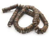 16 Inch 8mm Wood Heishe Beads Brown Rondelle Beads Jewelry Making Beading Supplies Wood Beads Wooden Beads Natural Beads