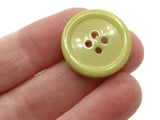 10 22mm Green Buttons Flat Round Plastic Four Hole Buttons Jewelry Making Beading Supplies Sewing Notions