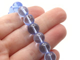 33 10mm Blue Glass Beads Jewelry Making Beading Supplies Round Accent Beads Ball Beads Small Spacer Beads