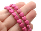 53 8mm Pink Heart Beads Gemstone Beads Dyed Beads Jewelry Making Beading Supplies Synthetic Turquoise Stone Beads
