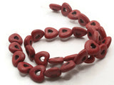 27 15mm Red Heart Beads Dyed Synthetic Turquoise Beads Stone Beads Puffed Heart Beads Love Heart Beads Jewelry Making Beading Supplies
