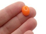 15 14mm x 10mm Orange Oval Cabochons Vintage Japanese Lucite Cabochons Loose Plastic Tiles Jewelry Making