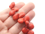 68 14mm Red Synthetic Turquoise Briolette Beads Gemstone Beads Dyed Beads Red Teardrop Beads Jewelry Making Beading Supplies