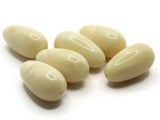6 32mm Ivory Teardrop Beads Vintage Lucite Beads Large Loose Beads Jewelry Making Beading Supplies New Old Stock Vintage Plastic Big Beads