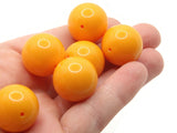 8 19mm Round Orange Vintage Lucite Beads Jewelry Making New Old Stock Craft Supplies Orange Lucite Beads