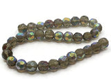 33 11mm to 12mm Gray Faceted Round Beads Full Strand Glass Beads with AB Finish Jewelry Making Beading Supplies