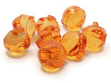 8 17mm Orange Apple Ball Buttons Faceted Clear Acrylic Buttons Fruit Buttons Jewelry Making Beading Supplies Sewing Supplies