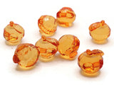 8 17mm Orange Apple Ball Buttons Faceted Clear Acrylic Buttons Fruit Buttons Jewelry Making Beading Supplies Sewing Supplies