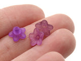 50 10mm Small Purple Mix Flower Beads Lily Beads Lucite Beads Acrylic Beads Translucent Beads Mixed Shade Purple Beads Floral Beads