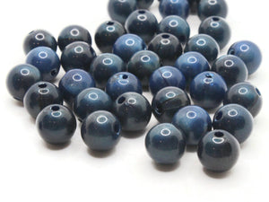 40 9mm Blue Plastic Beads Round Beads to String Large Hole Beads Lightweight Beads European Style Beads Jewelry Making