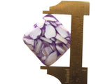30mm White and Purple Flat Square Beads Resin and Shell Focal Beads to String Jewelry Making Beading Supplies