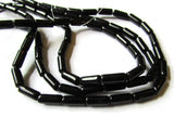 10mm Tube Beads Black Glass Beads Opaque Beads Jewelry Making Beading Supplies Loose Beads 12.5 Inch Bead Strand Loose Beads