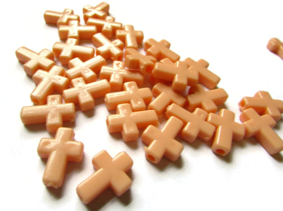 Orange Crosses Plastic Cross Beads 17mm Cross Beads Jewelry Making Beading Supplies Loose Beads