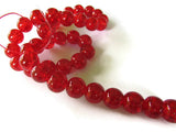 Red Crackle Glass Beads Full Strand 10mm Round Beads Cracked Glass Beads Jewelry Making Beading Supplies